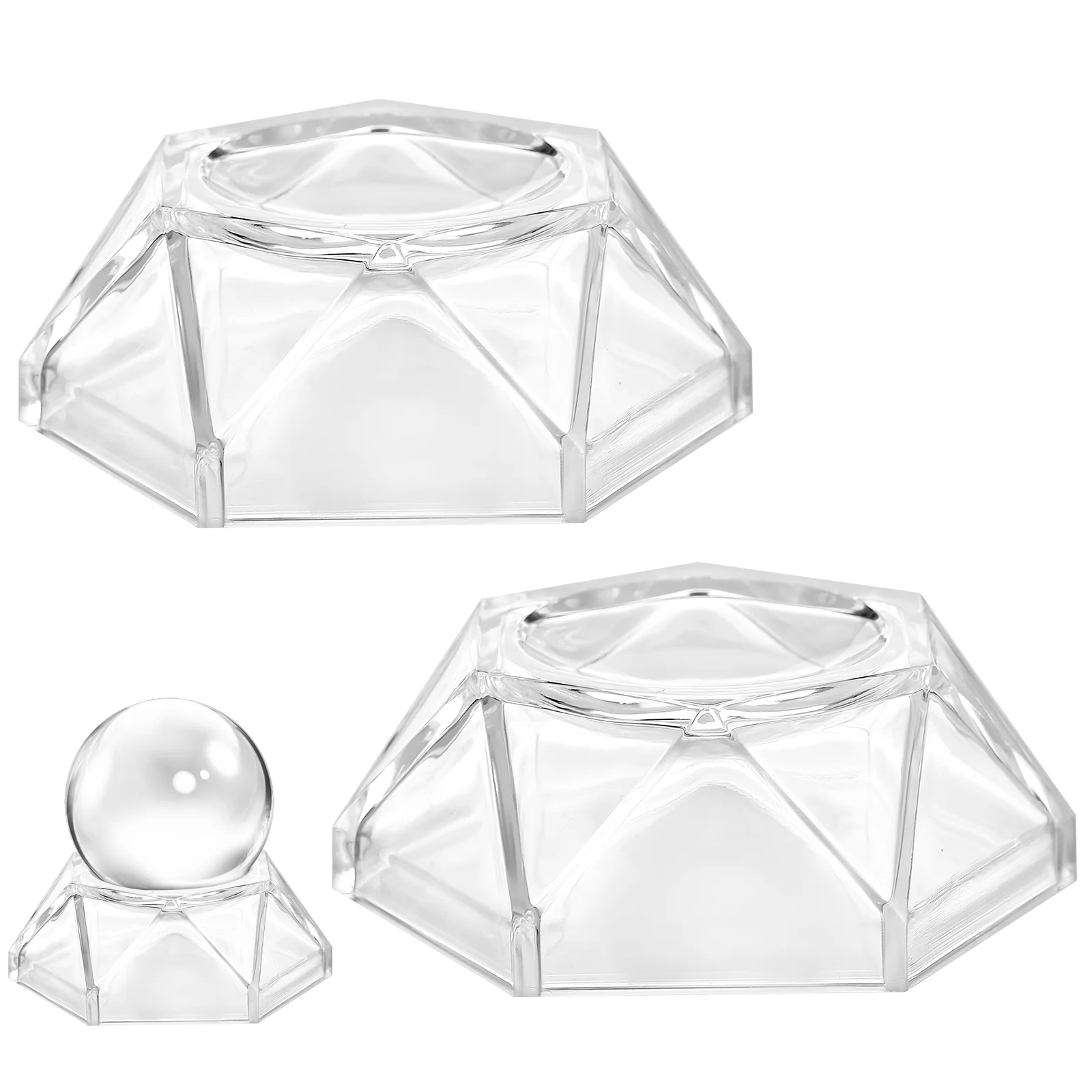 

2 Pcs Base Crystal Display Stand Crystal Ball Sphere Holder Stone Display Holder Pmma Acrylic Sphere Stand Egg Stand