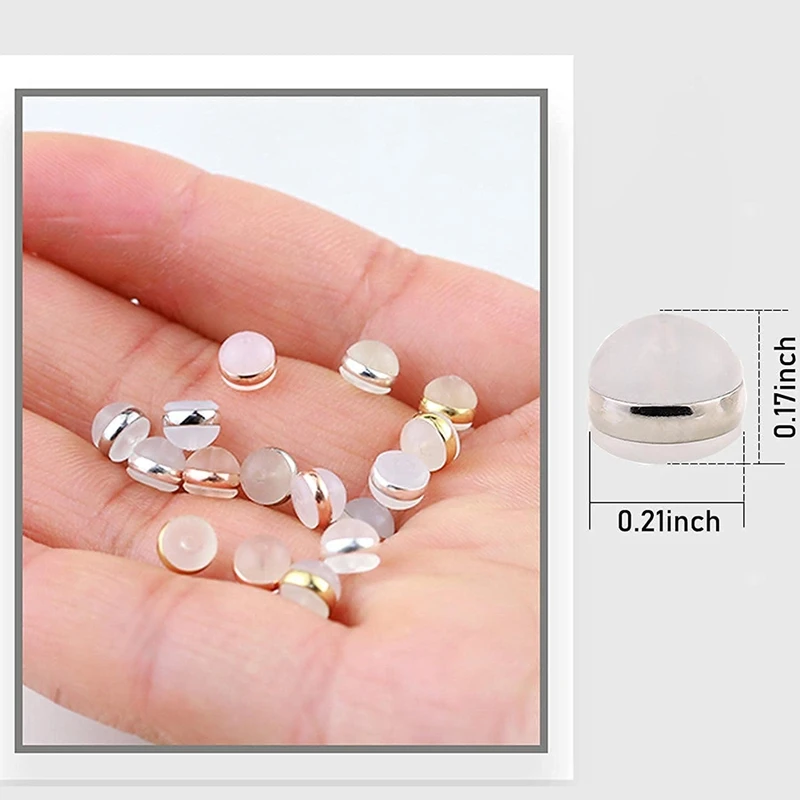 

Новинка 100 шт., мягкие искусственные задние части для шпилек, золотые ремни, задние части, замена гипоаллергенных