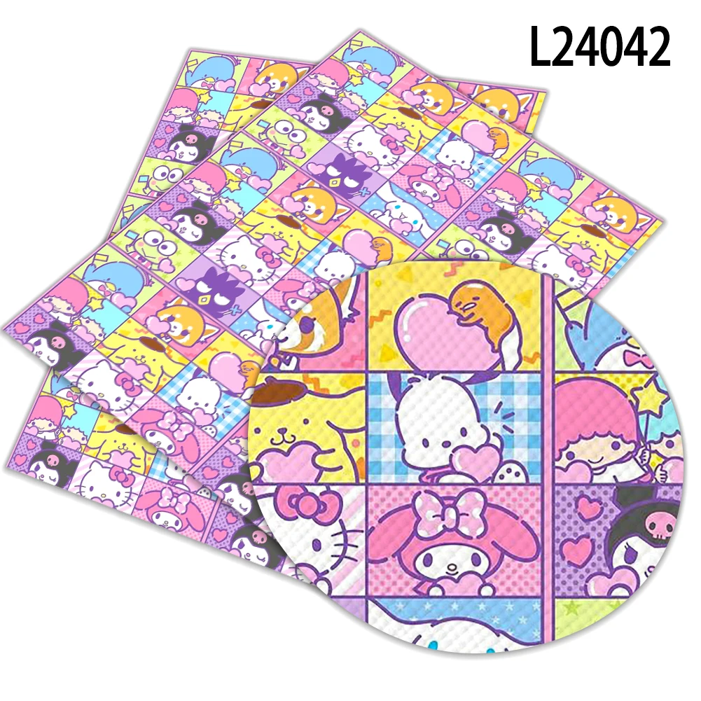 Sanrio лист из искусственной кожи с принтом персонажа для украшения поделок своими