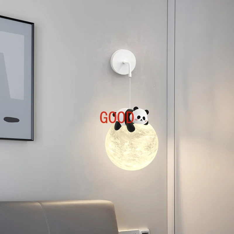 Современный кремовый стиль настенный светильник для спальни милый мультяшный с