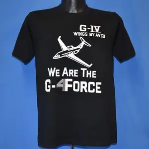 80s Gulfstream G-VI Avco G-Force G4 GIV Private Jet Airplane t-shirt Medium