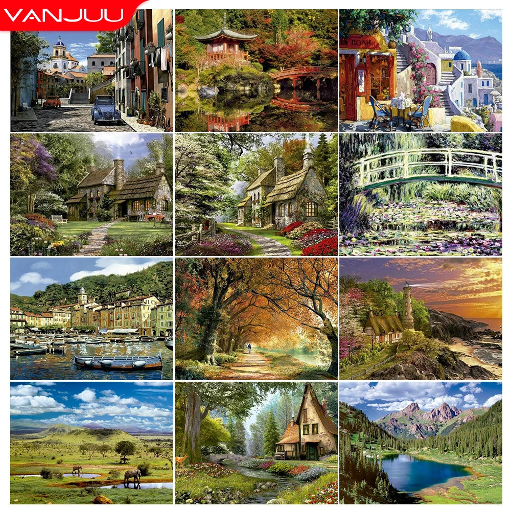 

5D Diamond Painting Scenery Full Drill Diamond Mosaic Diamond Embroidery DIY Rhinestones Home Decor Gift