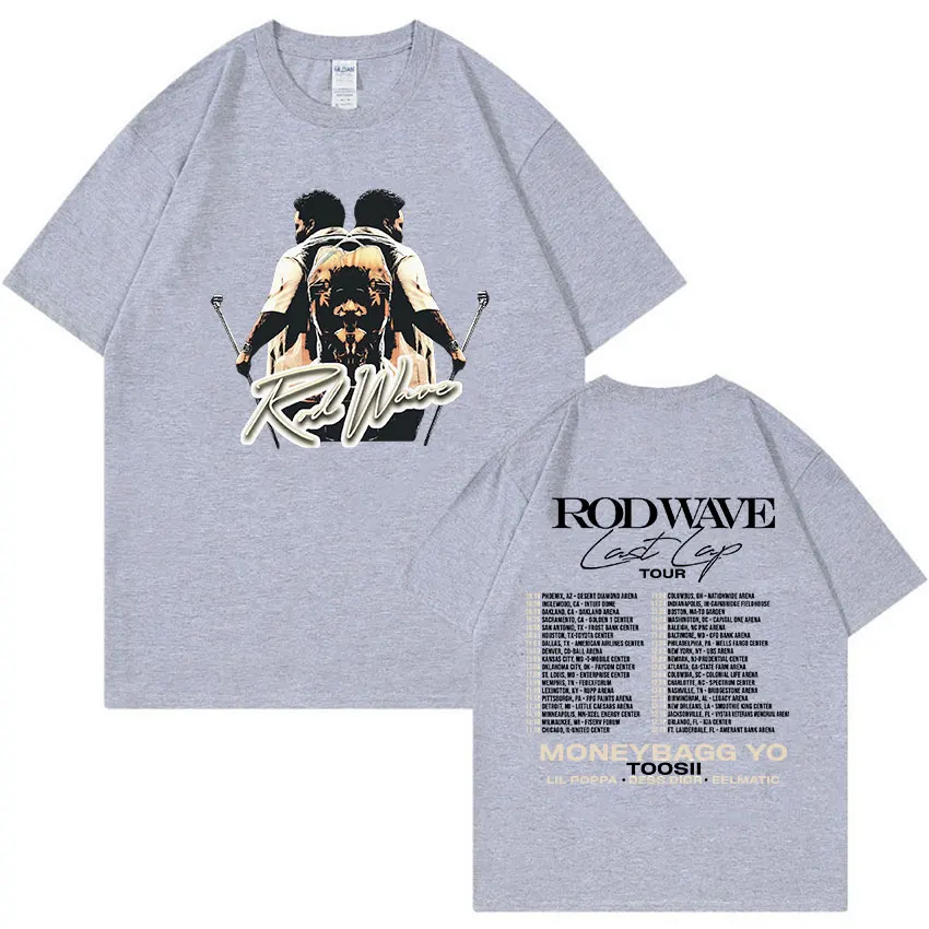 Рэпер Rod Wave Last Lap Tour 2024 новая футболка мужская винтажная модная в стиле хип-хоп
