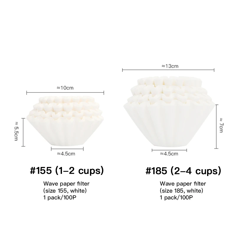 Бумажные фильтры KALITA Wave капельное использование с волнообразным дозатором 1-2-4