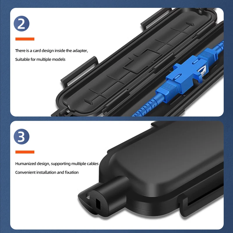 Burboro 10pcs FTTH Drop Optical Fiber Protection Box Cable Rotection Box Fiber Waterproof Protected Box Fiber Accessories