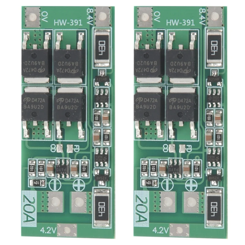 

Botique-2X 2S 20A 8,4 V литий-ионная батарея 18650 зарядное устройство Pcb плата защиты Bms