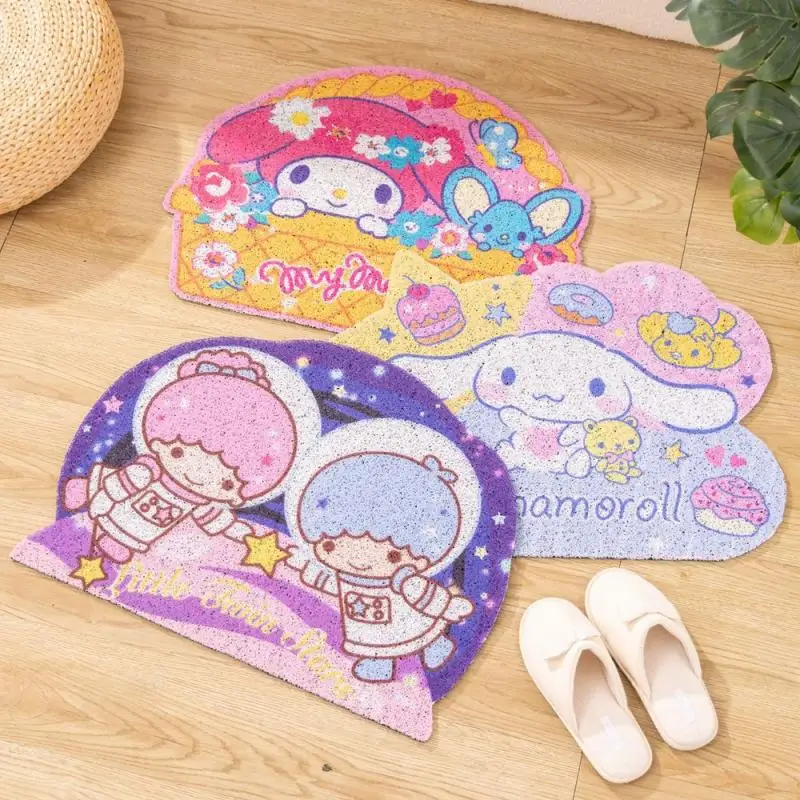 

Kawaii Sanriod аниме хобби Cinnamoroll Mymelody Противоскользящий коврик Домашний утолщенный напольный коврик для ванной и туалета водонепроницаемый ковр...