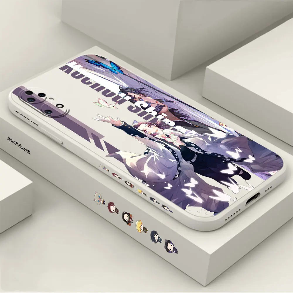 Demon Slayer Tsuyuri Kanao Phone Case For Huawei P60 P50 P40 P30 P20 Mate 50 40 30 20 20X 10 Colour Liquid Silicone Cover Funda