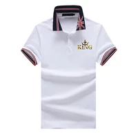luclesam men casual polo shirt business short sleeves flag collar golf shirt african print lapel tee