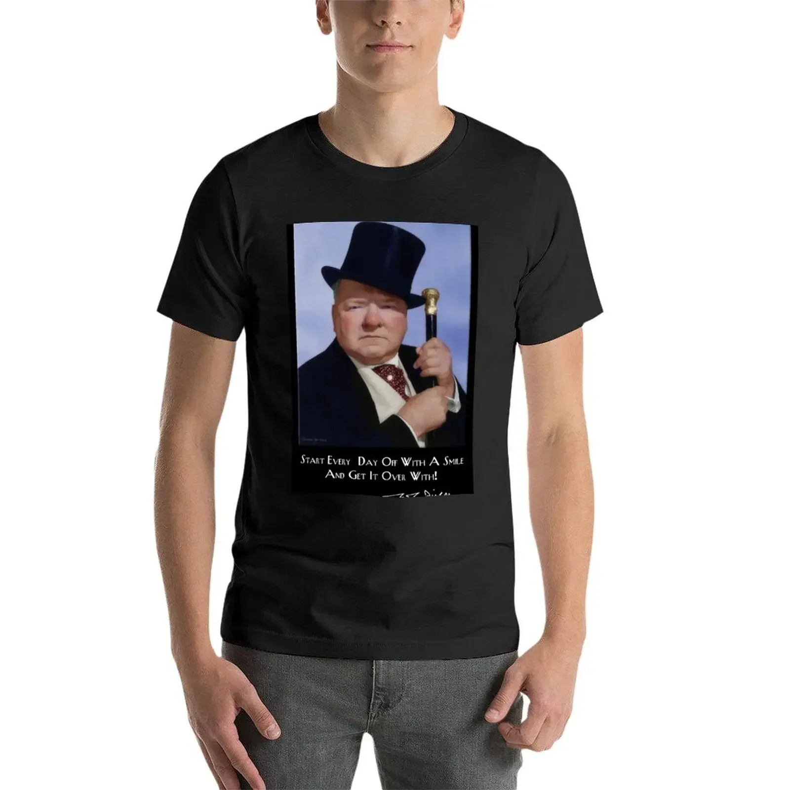 Футболка W. C. Fields футболка с рисунком тяжелого веса на заказ рубашка облегающие