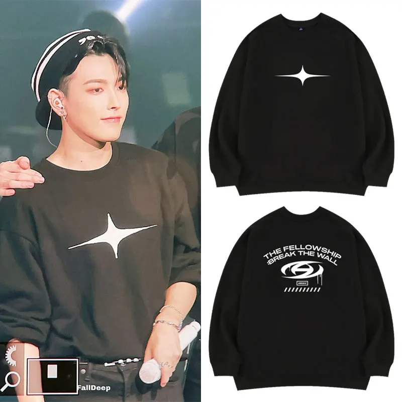 

New Korean Fashion K Pop Kpop BREAK THE WALL Sweatshirts Pullover Tops Women Long Sleeve Streetwear Hoody Tops K-pop Clothes