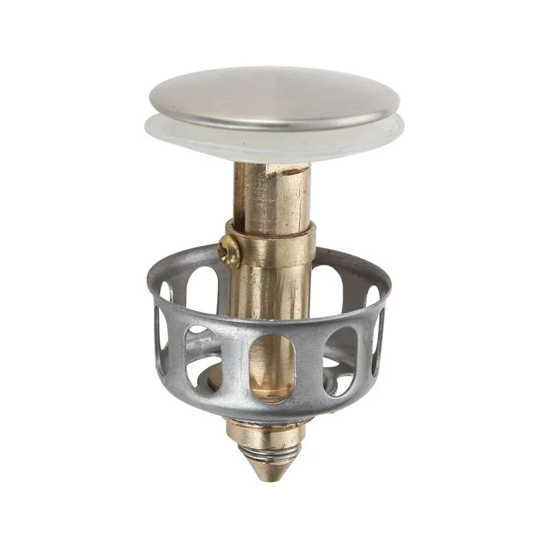 

1/2pcs Sink Up Drain Stopper Drainer Basin Bathroom Lavatory Basin Bounce Core Cap Washbasin Plug Brass Bounce Core