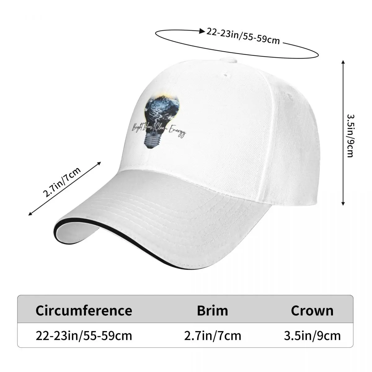 Bright Ideas Clean Energy Nature Art Summer For Women A Baseball Cap Hat