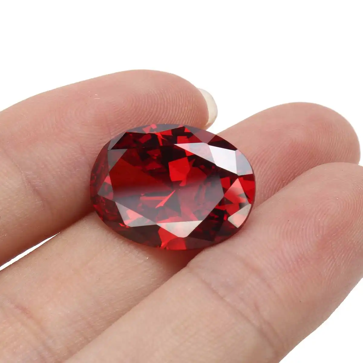 13X18MM 19.89CT Oval Shape Cut Red Ruby Loose Gemstone Gem Stone for DIY Rings Necklaces Bracelets Crafts images - 6