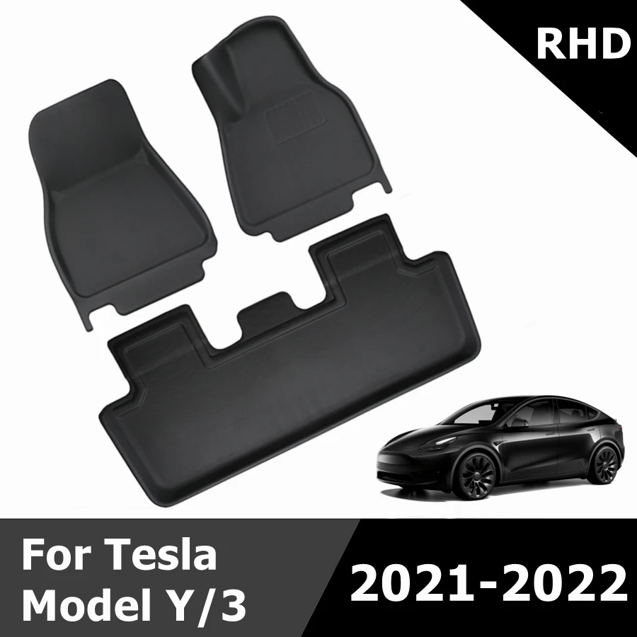 

Автомобильные коврики для Tesla Model Y Model 3 2022-2021, грузовые коврики для багажника, водонепроницаемые всепогодные прочные напольные коврики XPE