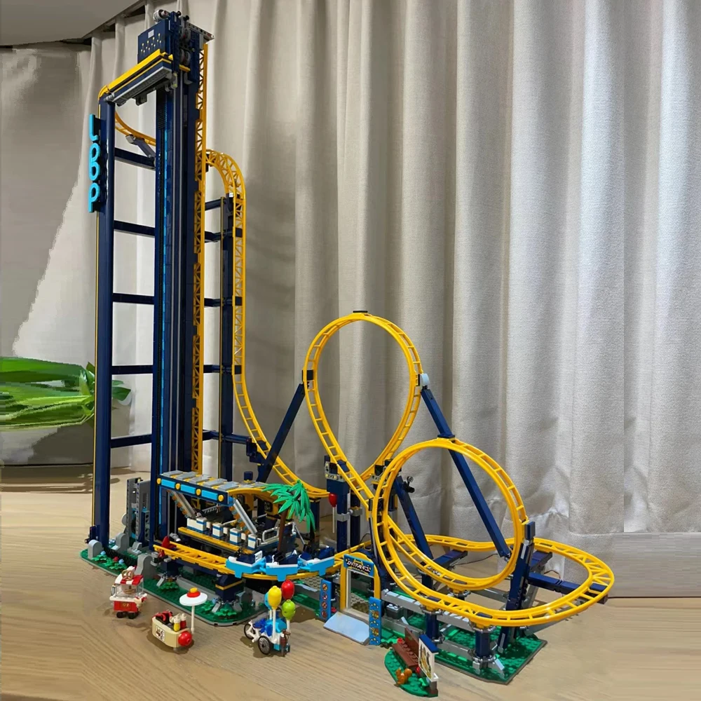 

2022 3756 шт., Детский конструктор Moc Loop Coaster