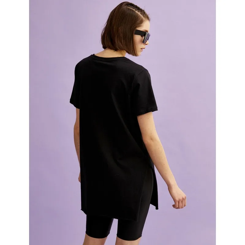 

Women Long T-Shirts Collar Short-Sleeve Cotton T Shirt Y2K Top Nostalgic Summer Women T-Shirt anime Bluz