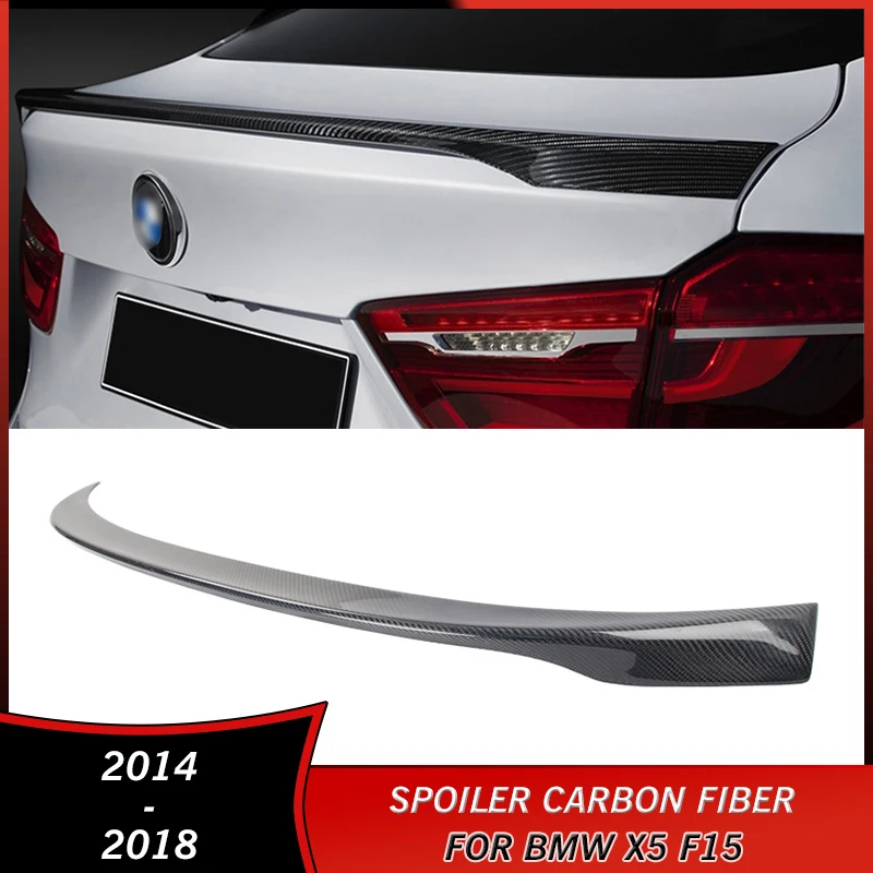 

2014-2018 Spoiler Carbon Fiber for BMW X5 F15 2014 2015 2016 2017 2018 Accessories Trunk Rear Middle Lip Spoiler Wing Glossy