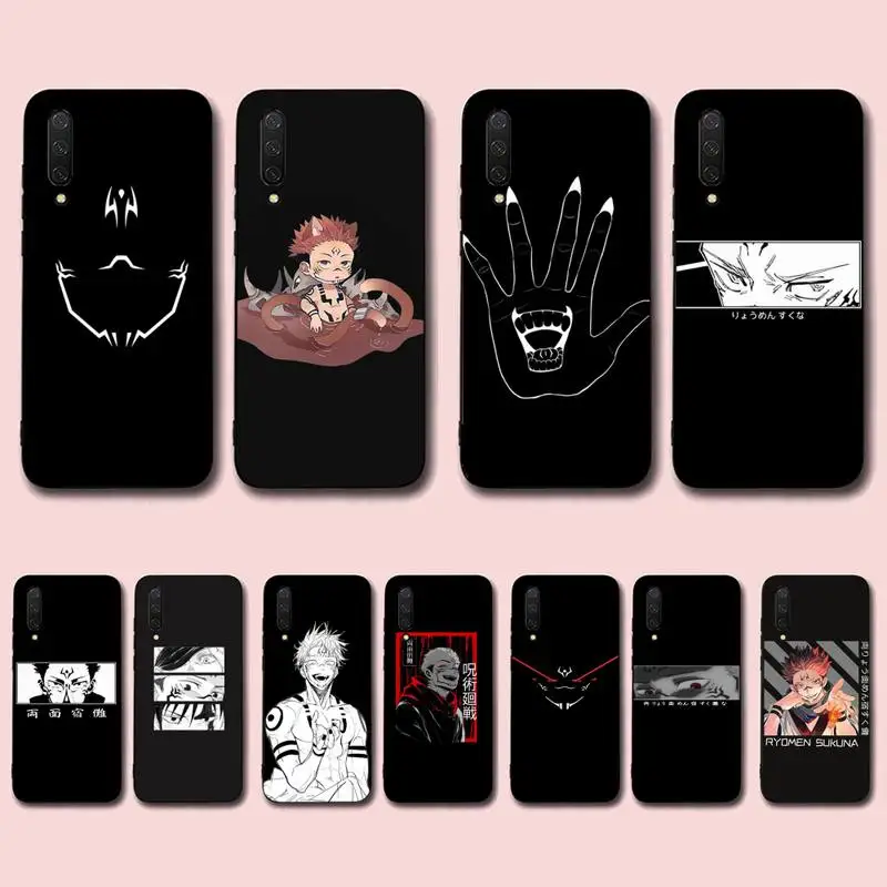 

Anime Jujutsu Kaisen Sukuna Black Phone Case for Xiaomi mi 5 6 8 9 10 lite pro SE Mix 2s 3 F1 Max2 3