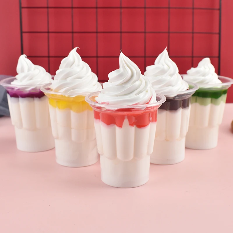 1 шт. имитация чашки для мороженого суфле пирожное модель пищи украшение