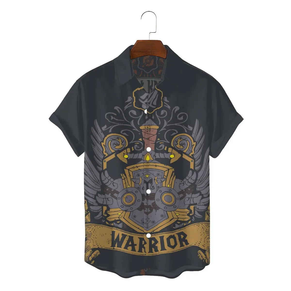 

WARRIOR Unique 3D Shirt World of Warcraft Game Leisure Hawaii Shirts Newest Stuff For Adult
