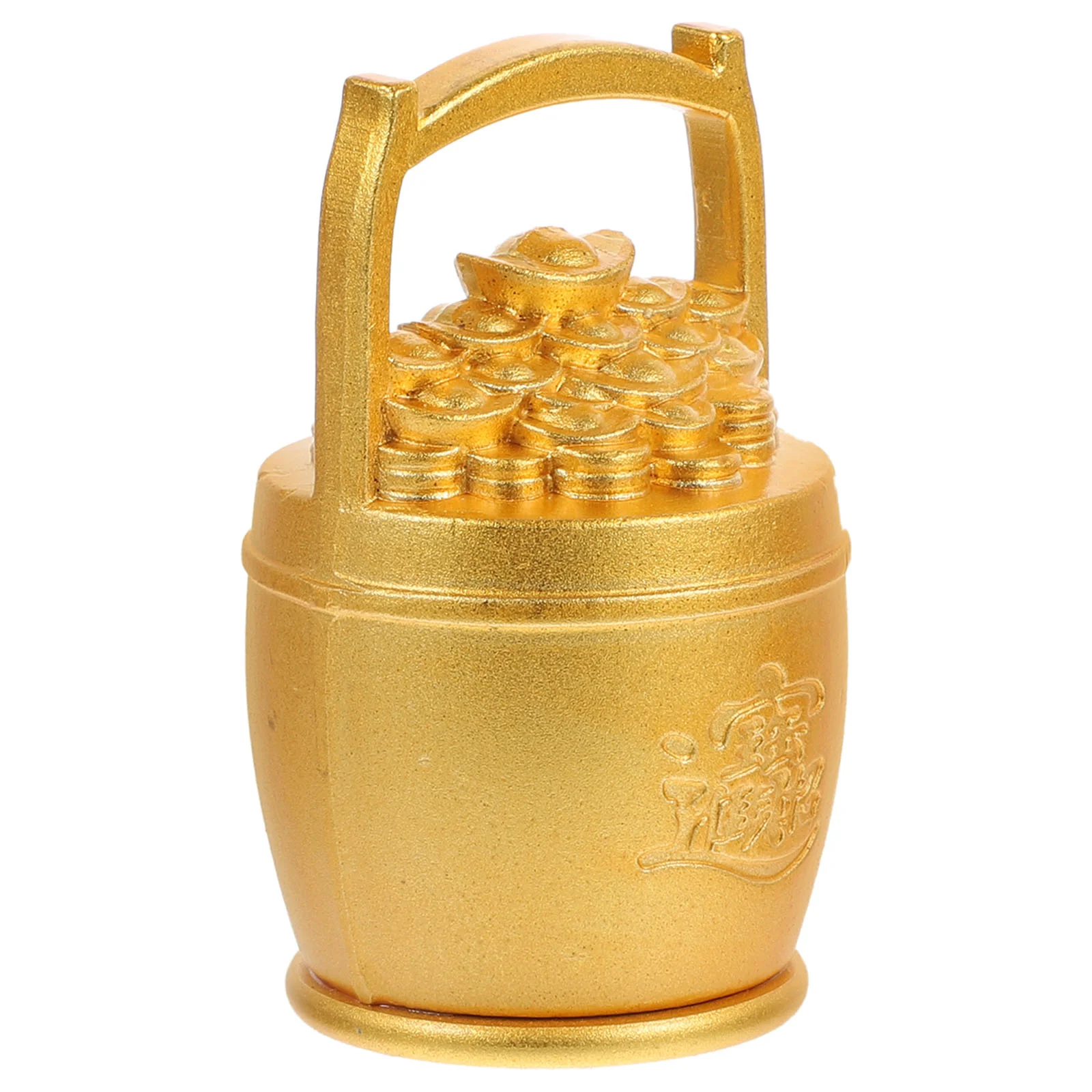 

Bucket Gold Ornaments Decorative Wealth Decorations Home Rice Tank Table Copper Chinese Gifts Treasure Office