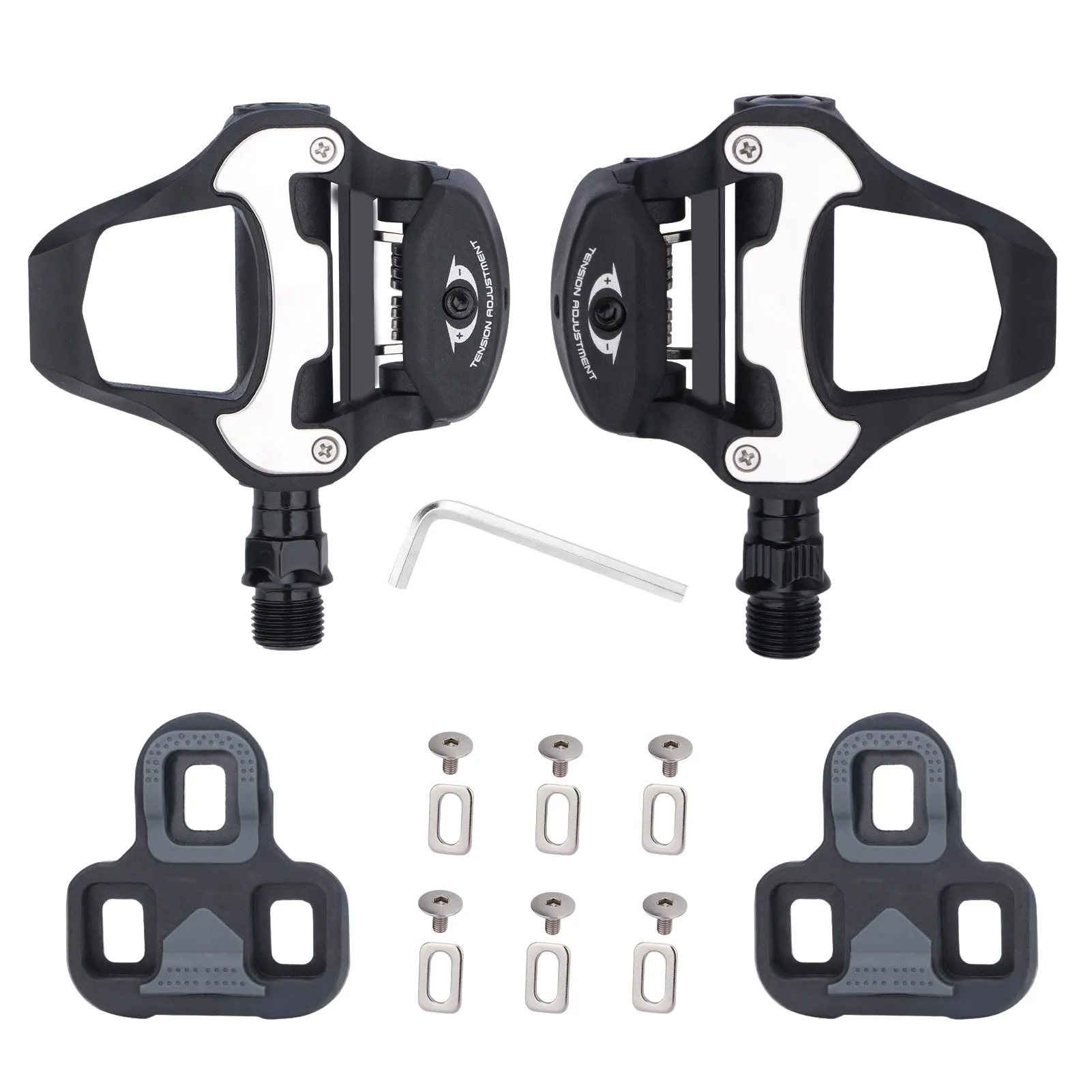 Self-Locking Bicycle Pedals Non-Slip Widened Bicycle Pedals Self-Locking Strong Platform Pedals Fits Most Bikes 2 Pieces