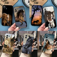 cool horse fashion phone case for xiaomi 12 12pro 11 11i 11t 11x 10 10i 10s 9 9t pro youth ulltra mix4 civi funda black soft
