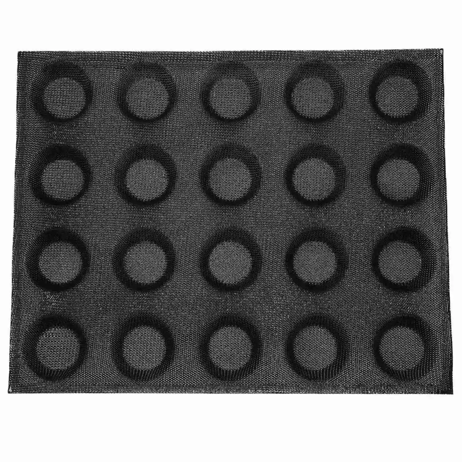 

20-Hole Silicone Mold Cake T Mini Pizza Model Round Bread Hamburger Mold Non-Stick Baking Tray Tool