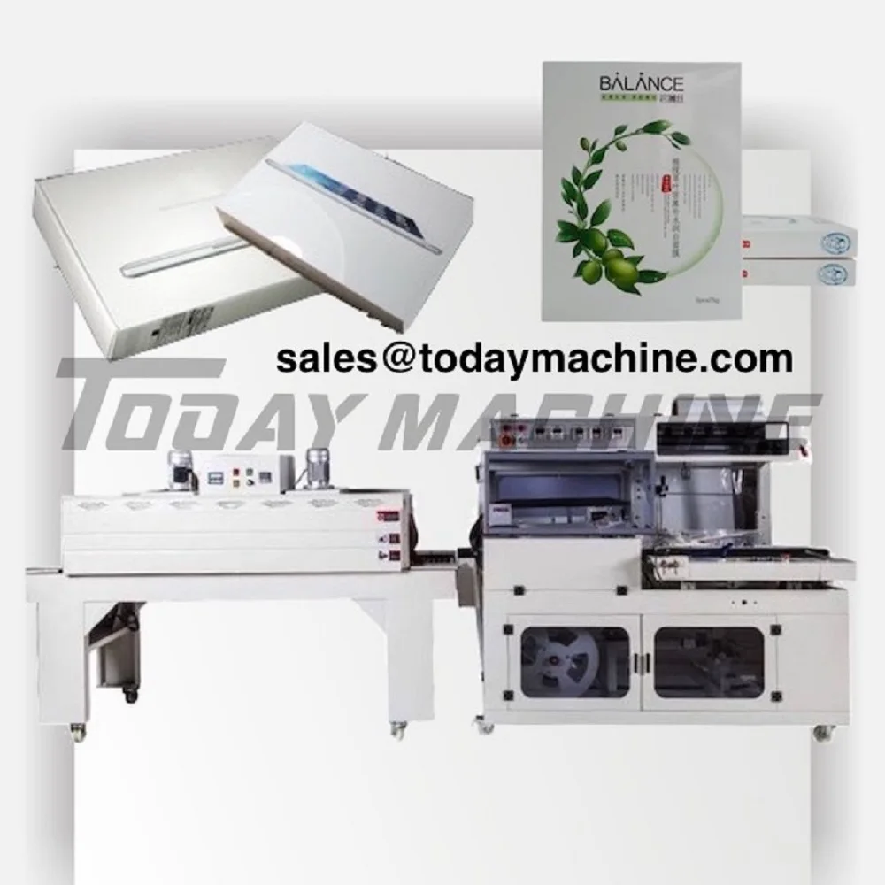 

semi-auto L type sealing cutting packing machine with thermo shrink tunnel