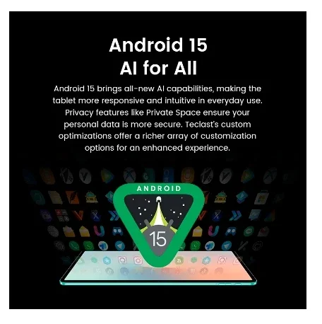 Teclast P50 AI Android 15 Планшет 11 дюймов 1280x800 Ips 6 ГБ Ram 128 ГБ Rom AllWinner A733-AI 8 Планшеты 4G Телефонный звонок Планшетный ПК