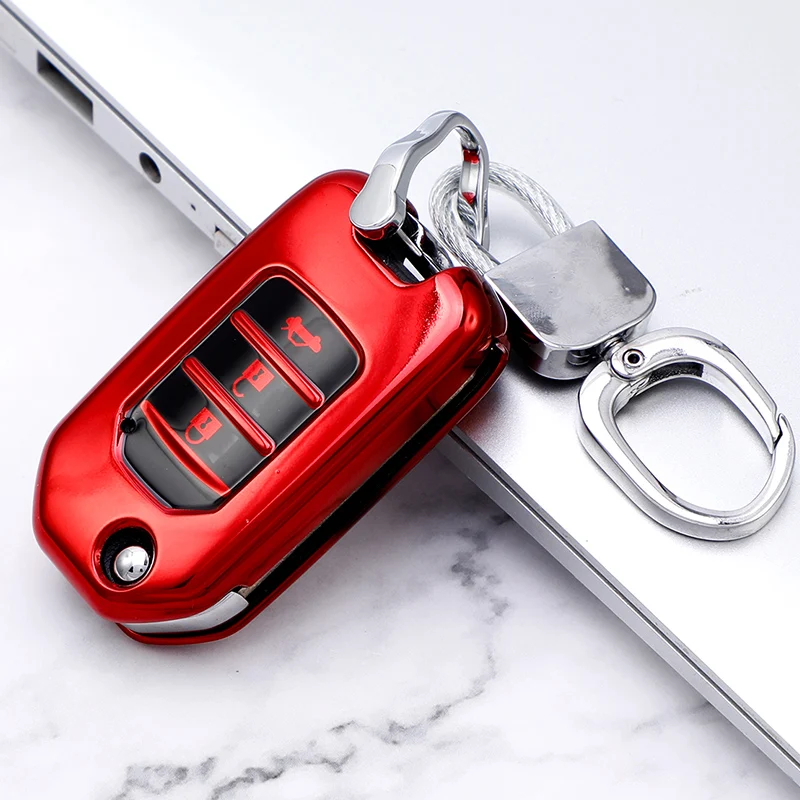 

Автомобильный складной чехол для ключа из ТПУ для Honda Accord Civic CR-V HRV Crider Jade Odyssey чехол оболочка держатель защитный брелок