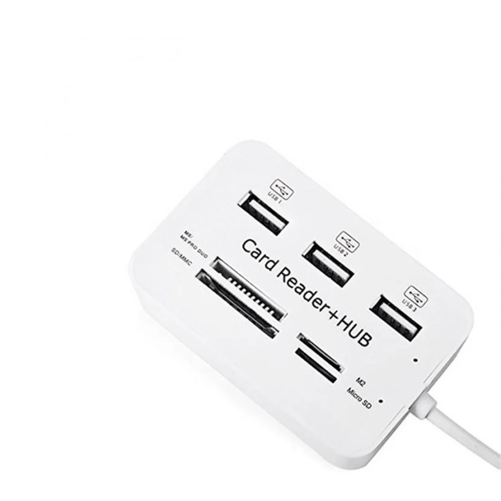 

Концентратор USB 2,0 с 3 портами и USB-кардридером, концентратор 2,0 480 Мбит/с, комбинированный, для MS/M2/SD/MMC/TF, для ПК, ноутбука