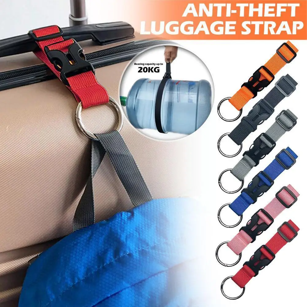 

Add-A-Bag Luggage Strap Jacket Gripper Heavy Duty Suitcase Carry Accessory Backpack Travel Belt Buckle Clip Luggage with Z1W7