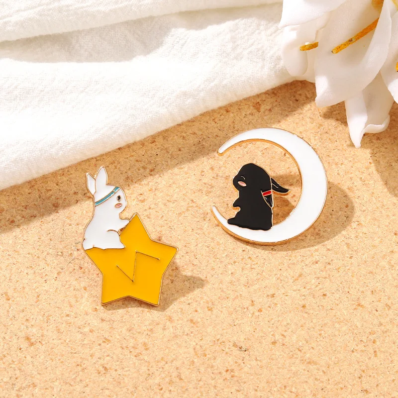 Модные Мультяшные значки для пар лучших друзей металлическая эмалированная