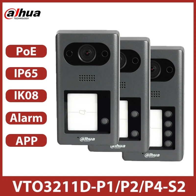 

Dahua VTO3211D-P1-S2 VTO3211D-P2-S2 VTO3211D-P4-S2 IP 1/2/4-button Villa Door Station Visual Doorbell Intercom Security Protect