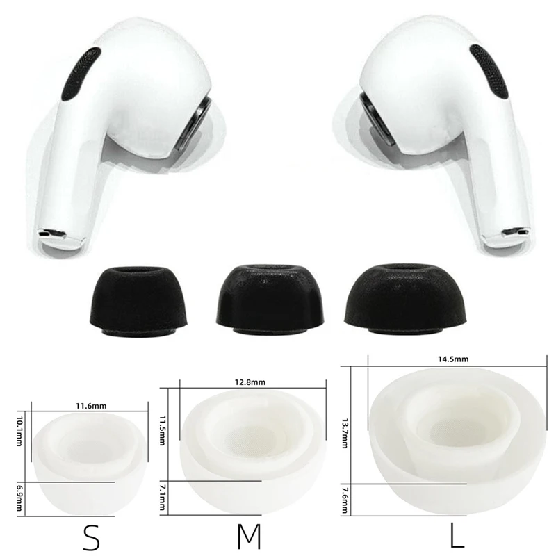 

Мягкие силиконовые наушники-вкладыши, наушники для Airpods Pro, беспроводная гарнитура, вкладыши для наушников L M S размер, наушники-вкладыши для ...