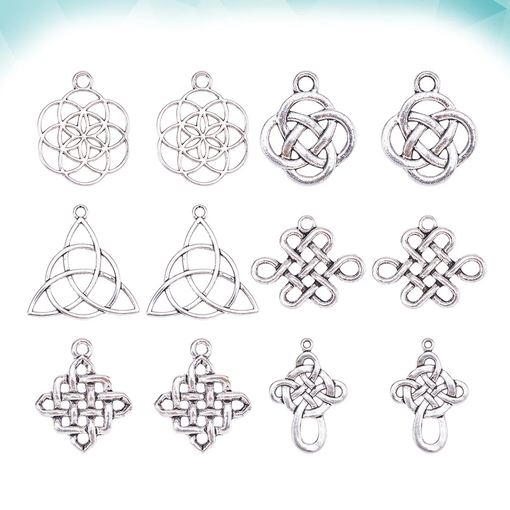 

60 Pcs Keychain Necklace DIY Jewelry Making Accessories Vintage Hanging Ornaments Chinese Knot Pendants