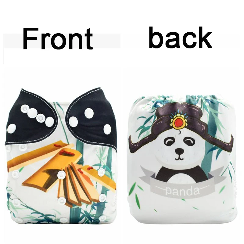 

[Mumsbest]Baby Pocket Diaper Set washable Chinese Cartoon Cloth Diaper With Wet Bag Adjustable Reusable Eco-friendly Nappy