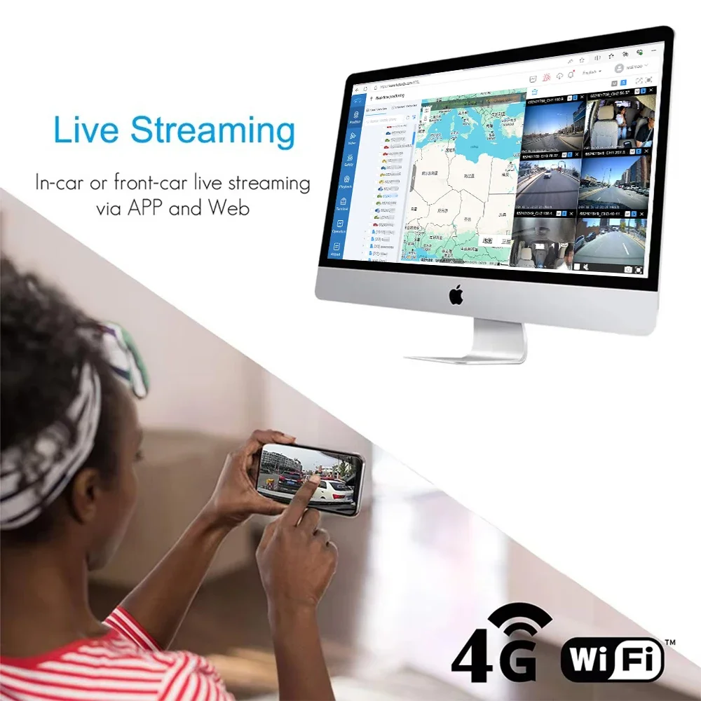 LS VISION 2-канальная Wi-Fi GPS автомобильная система Dual Len HD видеорегистратор для