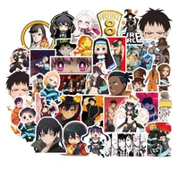103050pcs anime fire force sticker scrapbook guitar luggage suitcase phone case gift toy pvc personality sticker wholesale