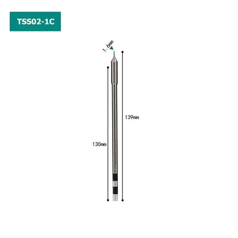 Фото Жала для пайки TSS02 для бессвинцовой паяльной станции QUICK TS1200A TSS02-SK TSS02-K TSS02-3C TSS02-I TSS02-J TSS02-1C TSS02-2C №2