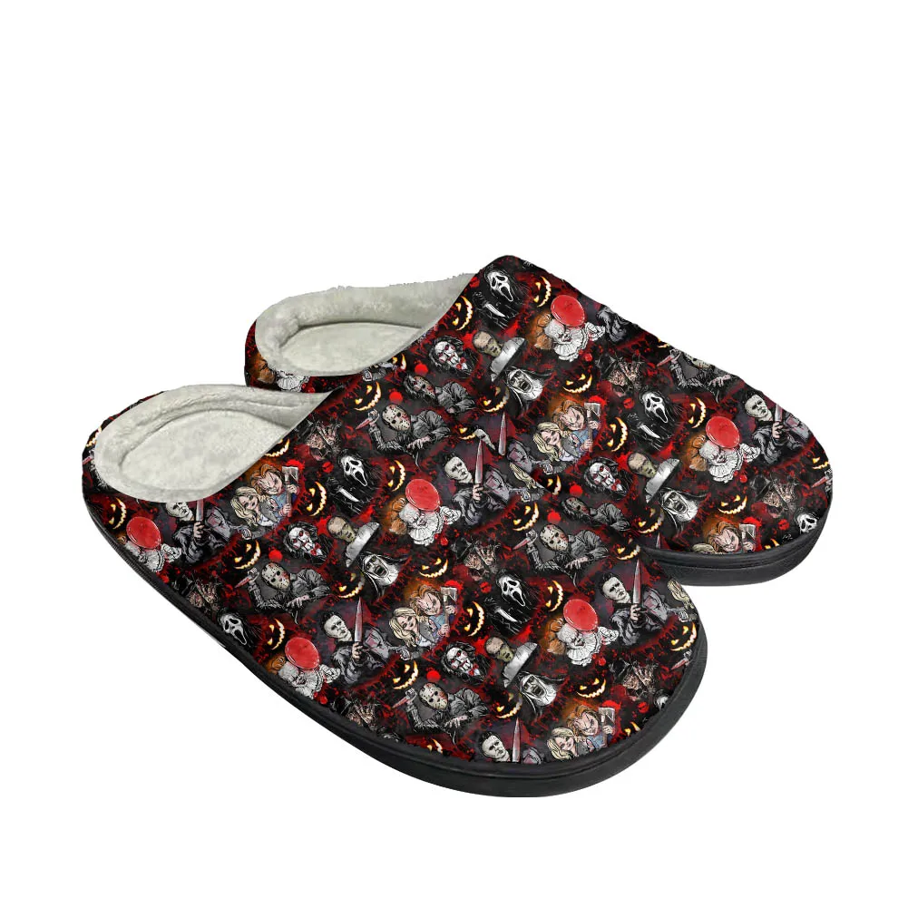 

Hot Horror Villains Fashion Cotton Custom Slippers Mens Womens Sandals Plush Casual Keep Warm Shoes Thermal Comfortable Slipper