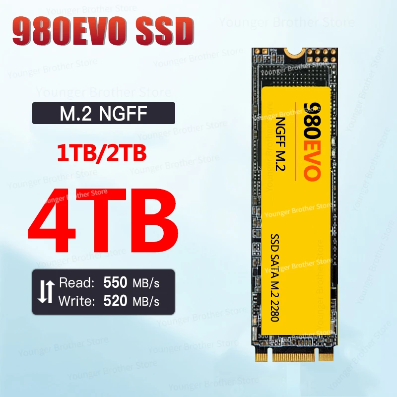 

Latest Yellow Original SSD M2 NGFF 980 EVO 4TB Internal Solid State Drive 1TB hdd Hard Disk M.2 2TB for laptop Computer sata hd