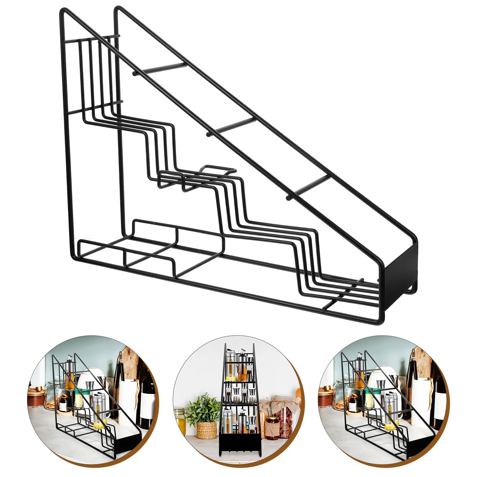 

Syrup Coffee Holder Bar Rack Bottle Dispenser Accessories Sugar Storage Dressing Display Stand Organizer