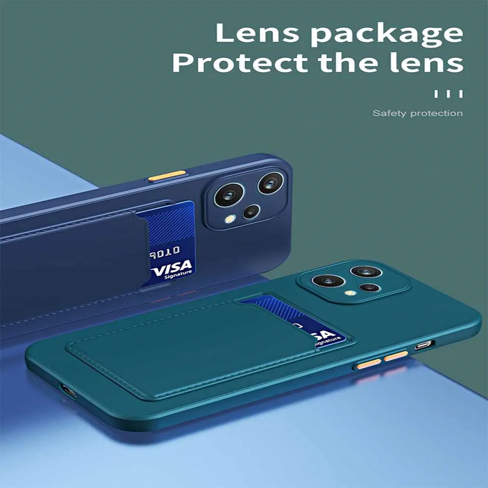 realmi 9 pro plus cases card slot holder square silicone phone case for oppo realme 9i 9 proplus 9pro 9proplus back cover coques free global shipping
