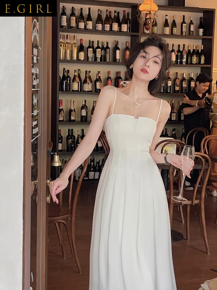 

Vintage Spaghetti Strap Casual Sleeveless Midi Women Dress Elegant A-Line Party Vestidos Femme Fashion Robe Clothes Summer 2022