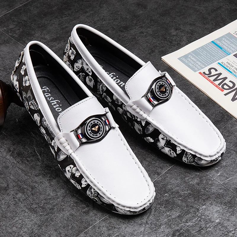 

Туфли Fotwear мужские камуфляжные, дышащие, без застежки, повседневная кожаная обувь для вождения, большие размеры 38-46