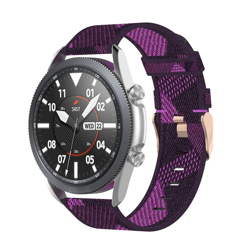 Ремешок брезентовый нейлоновый 22 мм для Fossil Gen 5 Carlyle HR Julianna ремешок Galaxy Watch 46