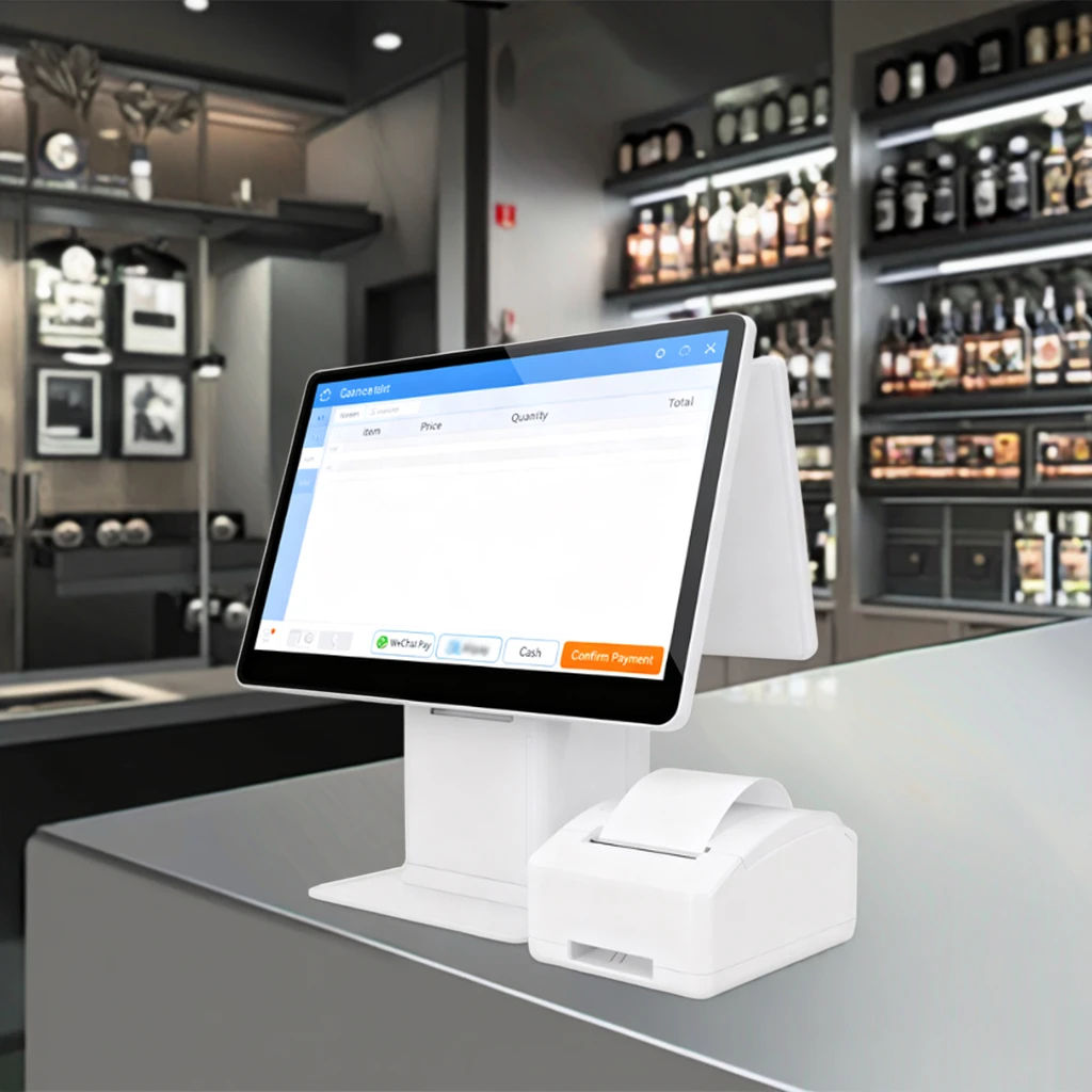 Фото Новейшая 15.6'' POS-система с Windows 10/11, процессорами I3/I5/I7, кассовым аппаратом, двумя экранами, для вендинговых аппаратов и платежных киосков для магазинов №1